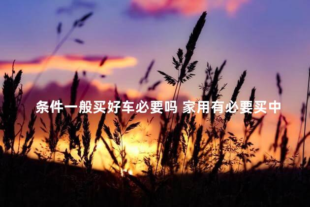 条件一般买好车必要吗 家用有必要买中型车吗